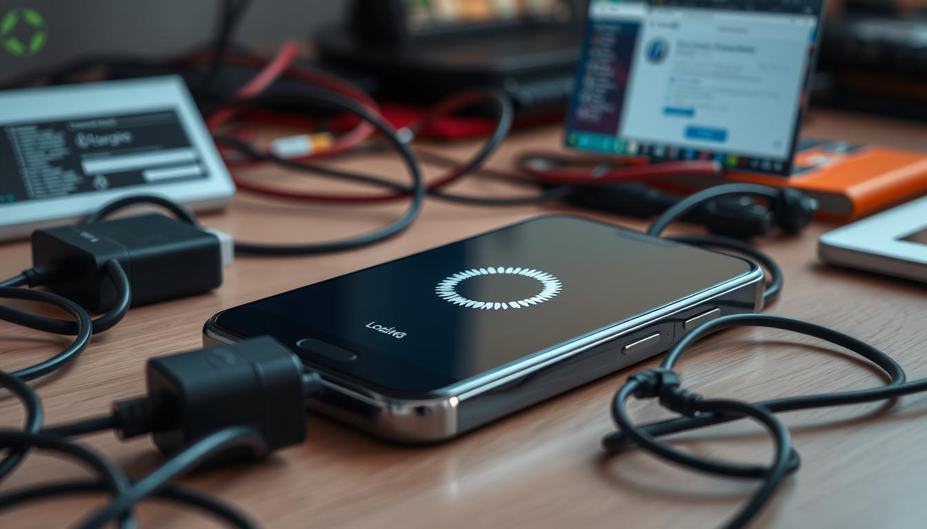 Softwareprobleme beim Laden von Smartphones